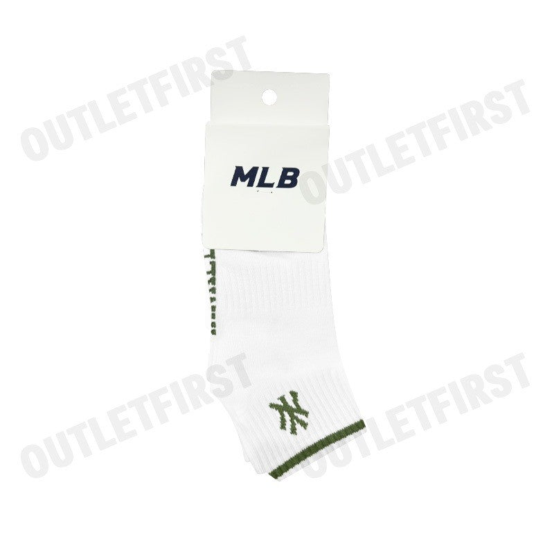 MLB รุ่น UNISEX BASIC LOW SOCKS 2 PAIRS SET CODE: 3ASOS034N 00KAL ถุงเท้า ถุงเท้าสีขาว ถุงเท้าข้อสั้น