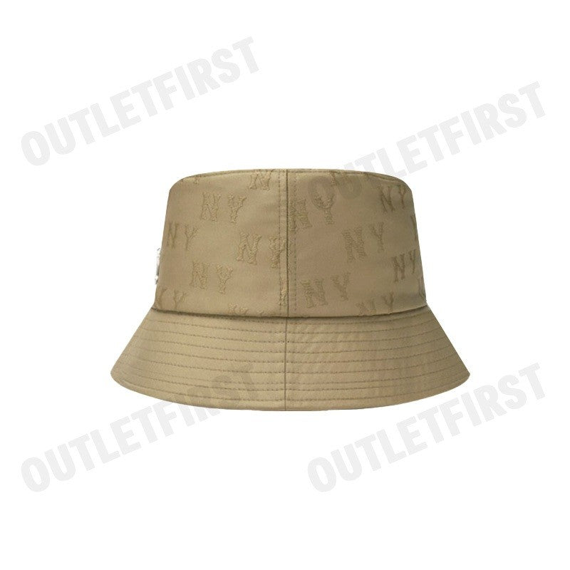 MLB รุ่น JACQUARD EMBO MONOGRAM BUCKET HAT CODE: 3AHTM014N 50BGS หมวกบักเก็ต หมวกสีเบจ หมวกเอ็มแอลบี
