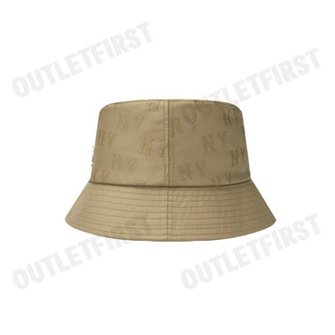 MLB รุ่น JACQUARD EMBO MONOGRAM BUCKET HAT CODE: 3AHTM014N 50BGS หมวกบักเก็ต หมวกสีเบจ หมวกเอ็มแอลบี