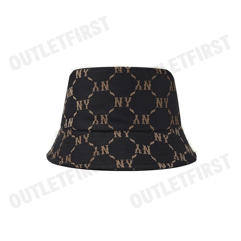 MLB รุ่น JACQUARD DIA MONOGRAM BUCKET HAT CODE: 3AHTM024N 50BKS หมวกบักเก็ต หมวกสีดำ หมวกNY