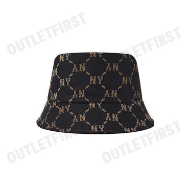 MLB รุ่น JACQUARD DIA MONOGRAM BUCKET HAT CODE: 3AHTM024N 50BKS หมวกบักเก็ต หมวกสีดำ หมวกNY