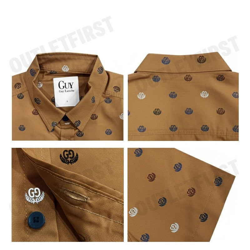 GUY LAROCHE รุ่น MAN'S SHORT SLEEVES SHIRT CODE: DAC5201P4EB เสื้อเชิ้ต เสื้อแขนสั้น เสื้อผู้ชาย