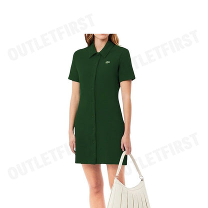 LACOSTE รุ่น WOMEN’S ORGANIC COTTON BUTTONED POLO DRESS CODE: EF6922 10 132 ชุดเดรส เดรสคอปก เดรสผู้หญิง