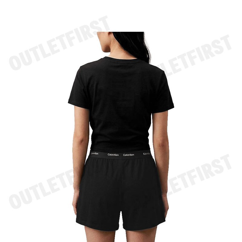 CALVIN KLEIN รุ่น TERRY LOUNGE SLEEP SHORTS CODE: QS7275 UB1 กางเกงผู้หญิง กางเกงขาสั้น กางเกงขาสั้นสีดำ