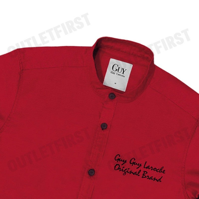 GUY LAROCHE STAND COLLAR SLIM FIT SHIRT COLOR  RED CODE: DAC6260P3RE