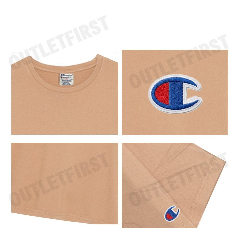 CHAMPION CREWNECK T-SHIRT COLOR SAND CODE: 220512 MS034