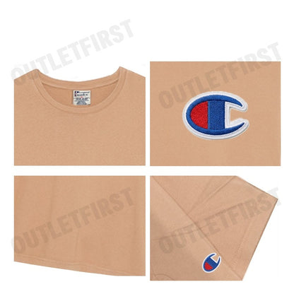 CHAMPION CREWNECK T-SHIRT COLOR SAND CODE: 220512 MS034