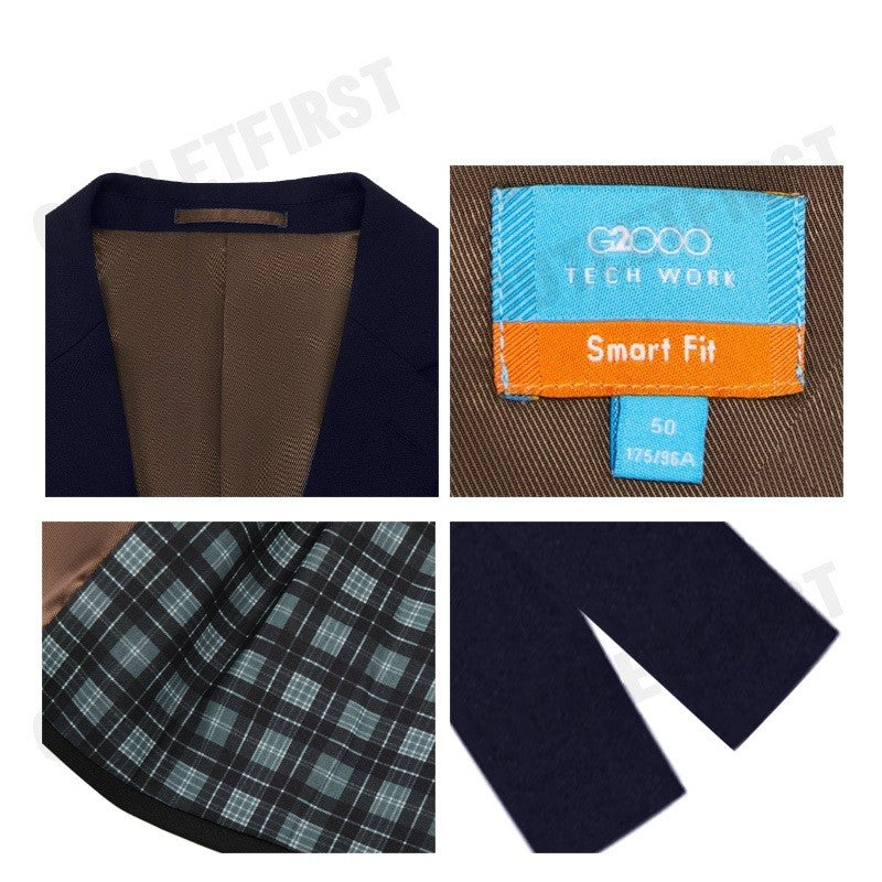 G2000 รุ่น MEN CLOTHING TEFLON TWILL SUIT BLAZER SMART FIT CODE: 4611203279 เสื้อสูทผู้ชาย สูทสีกรมเข้ม เสื้อสูทจีทู