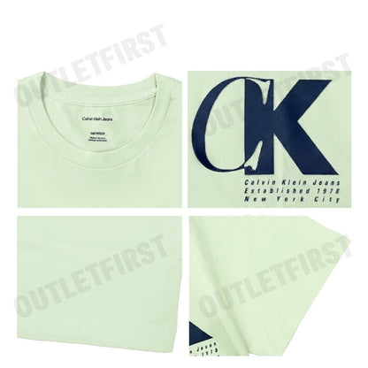 CALVIN KLEIN JEANS รุ่น MONOGRAM LOGO MACRO SPORT GRAPHIC CLASSIC T-SHIRT CODE: 4RC837G PWM เสื้อยืด เสื้อคอกลม ผู้ชาย