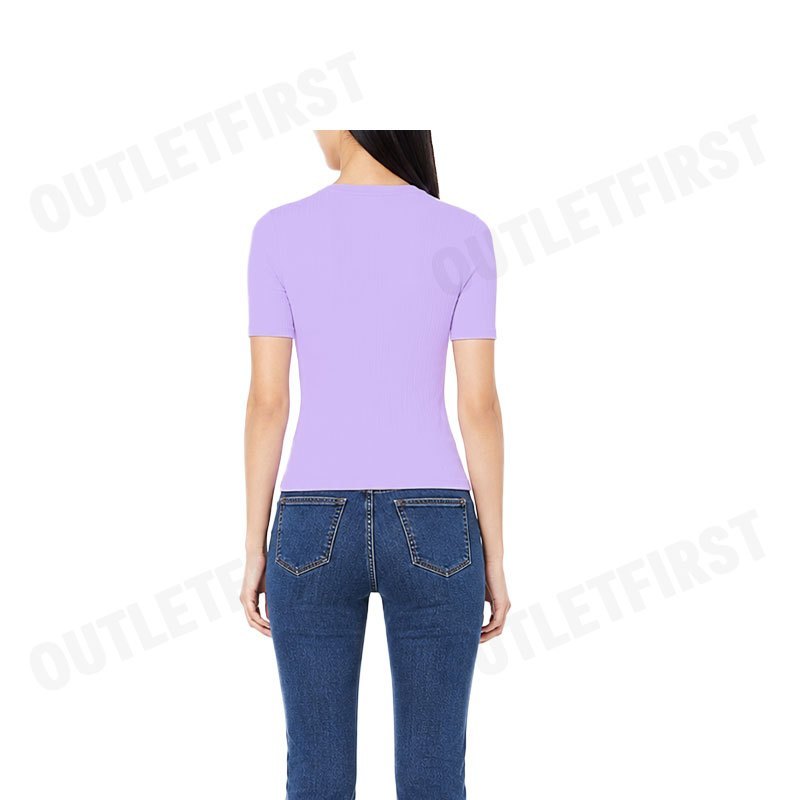 CALVIN KLEIN รุ่น MODAL STRETCH MONOGRAM LOGO GRAPHIC SLIM T-SHIRT CODE: 44C901G XEF เสื้อยืด เสื้อคอกลม เสื้อผู้หญิง