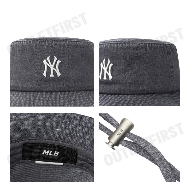 MLB รุ่น UNISEX COLOR DENIM SAFARI BUCKET HAT CODE: 3AHTD025N 50GRS หมวกบักเก็ต หมวกสีเทา หมวกเอ็มแอลบี