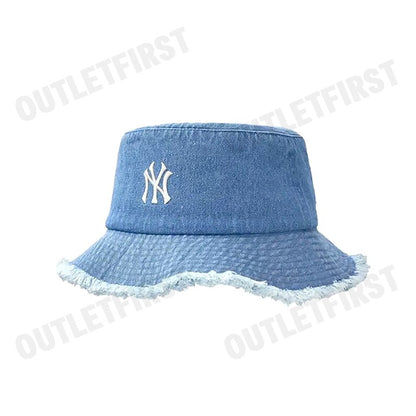 MLB รุ่น UNISEX COLOR DENIM SAFARI BUCKET HAT CODE: 3AHTD025N 50BLL หมวกบักเก็ต หมวกสีฟ้า หมวกเอ็มแอลบี