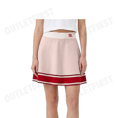 MLB รุ่น MINI PLEATED SKIRT VARSITY SPORTIVE CODE 3FSKV0344 50CRD กระโปรงสั้น กระโปรงผู้หญิง กระโปรงสีขาวครีม