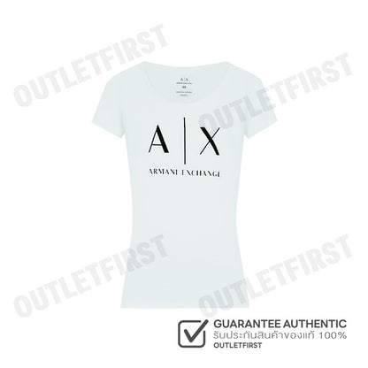 ARMANI EXCHANGE รุ่น PIMA COTTON PRINT LONG SLEEVE T-SHIRT CODE: 8NYT70 YJ16Z U9093 เสื้อยืดคอกลม เสื้อผู้หญิง แขนสั้น