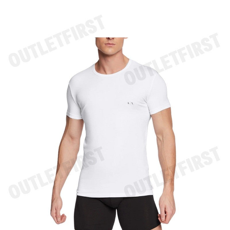 ARMANI EXCHANGE รุ่น PACK OF 2 JERSEY T-SHIRTS CODE: 956005 CC282 42520 เซ็ทเสื้อยืดคอกลม 2 ตัว เสื้อแขนสั้น เสื้อขาวดำ