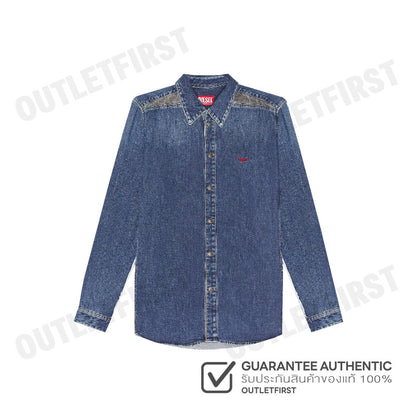 DIESEL รุ่น SIMPLY DENIM SHIRT CODE: A09157 068CZ 03318 เสื้อแจ็คเก็ตแขนยาว เสื้อผู้ชาย เสื้อยีนส์