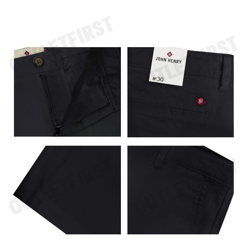 JOHN HENRY รุ่น MEN'S SLIM FIT SHORTS PANT (NAVY) CODE: JH F124MSHSM02 กางเกงขาสั้น กางเกงผู้ชาย กางเกงลำลอง
