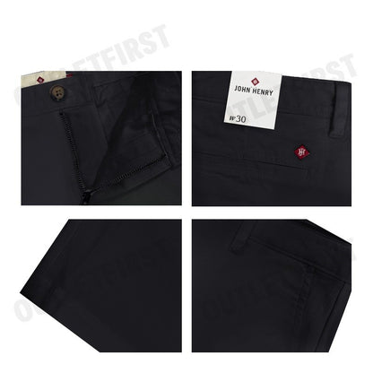 JOHN HENRY รุ่น MEN'S SLIM FIT SHORTS PANT (NAVY) CODE: JH F124MSHSM02 กางเกงขาสั้น กางเกงผู้ชาย กางเกงลำลอง