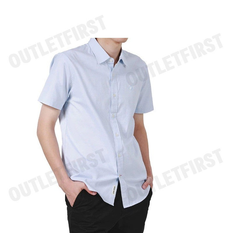 JOHN HENRY รุ่น MEN'S SHORT SLEEVES SLIM FIT SHIRT (BLUE) CODE: JH F424MSSSM40 เสื้อเชิ้ต เสื้อแขนสั้น เสื้อผู้ชาย