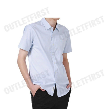JOHN HENRY รุ่น MEN'S SHORT SLEEVES SLIM FIT SHIRT (BLUE) CODE: JH F424MSSSM40 เสื้อเชิ้ต เสื้อแขนสั้น เสื้อผู้ชาย
