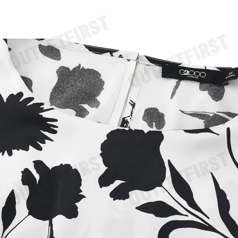 G2000 รุ่น WOMEN CLOTHING COLLARLESS BLOUSE LOOSE FIT CODE: 41241670 02 เสื้อเบลาส์ผู้หญิง เสื้อสีขาว เสื้อจีทูเทาซัน