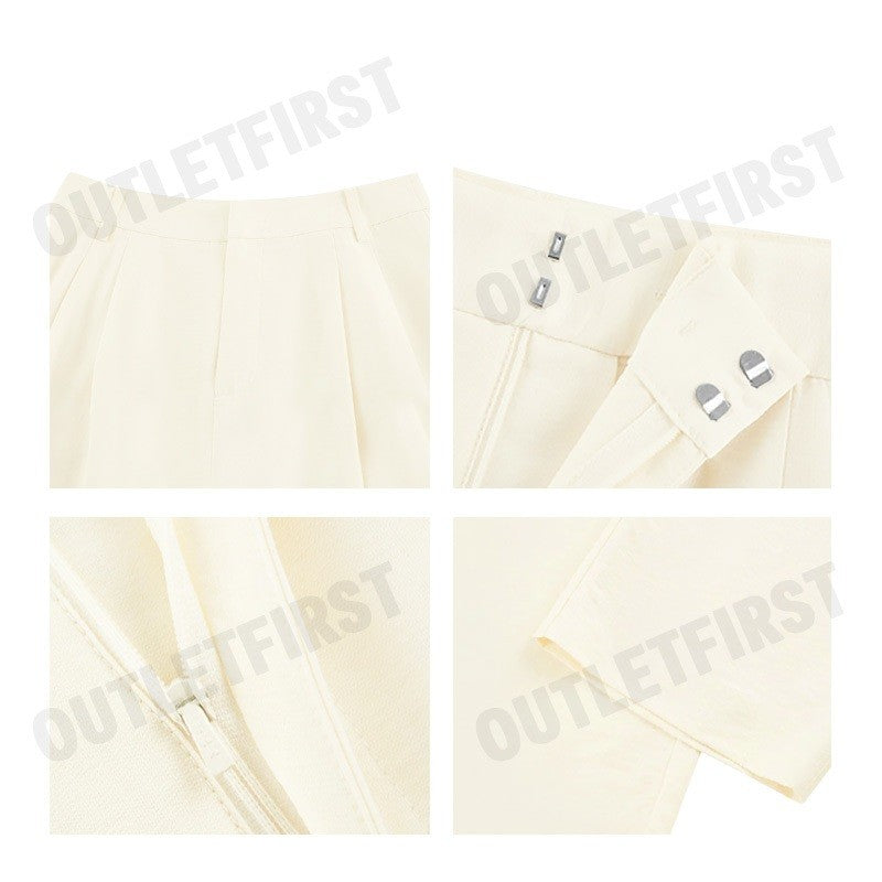 G2000 รุ่น WOMEN RELAXED STRAIGHT LEG PANTS CODE: 43266003 04 กางเกงขายาวผู้หญิง กางเกงสีครีม กางเกงจีทูเทาซัน