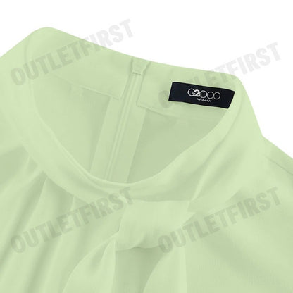 G2000 รุ่น CREPE STAND COLLAR BLOUSE WITH DETACHABLE TIE CODE: 46241491 50 เสื้อเบลาส์ผู้หญิง เสื้อแขนกุด เสื้อกล้าม