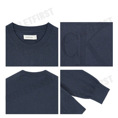 CALVIN KLEIN JEANS รุ่น MEN'S CK INTARSIA MIXED STITCH SWEATER CODE: J326453 BAN เสื้อสเวตเตอร์ เสื้อแขนยาว เสื้อผู้ชาย