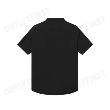 JOHN HENRY รุ่น MEN'S SHORT SLEEVES SLIM FIT SHIRT (BLACK) CODE: JH F624MSSSM53 เสื้อเชิ้ตแขนสั้นผู้ชาย เสื้อสีดำ ทำงาน