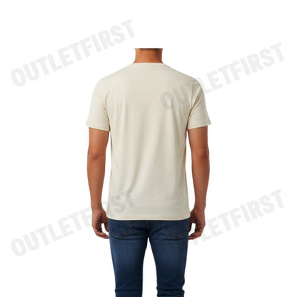 JOHN HENRY รุ่น MEN'S SLIM FIT T-SHIRT (OFF-WHITE) CODE: JH S125MTSSM25 เสื้อยืดคอกลมผู้ชาย เสื้อสีครีม จอร์นเฮนรี่