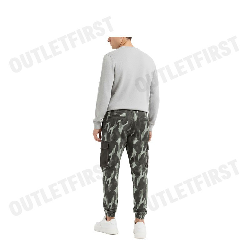 ARMANI EXCHANGE รุ่น MEN'S CAMOUFLAGE CARGO PANTS WITH VELVET POCKETS CODE: 6DZP01 ZN4ZZ 4891 กางเกงขายาว กางเกงผู้ชาย