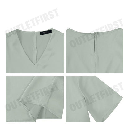 G2000 รุ่น WOMEN'S REGULAR FIT BLOUSE CODE: 4624142151 เสื้อเบลาส์ผู้หญิง เสื้อคอวี เสื้อแขนสั้น