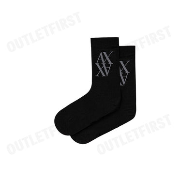 ARMANI EXCHANGE รุ่น RIBBED COTTON SOCKS WITH INLAID LOGO CODE: XW000914 AF13661 UC001 ถุงเท้า ถุงเท้ายูนิเซ็กส์