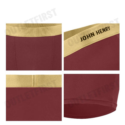 JOHN HENRY รุ่น UNDERWEAR SILVER&GOLD SERIES MEN'S BOXER BRIEFS CODE: JU JU3G003 (RED) กางเกงชั้นในผู้ชาย กางเกงในจอน