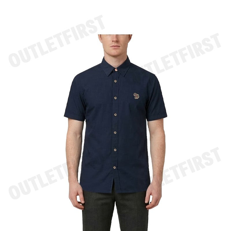 PS PAUL SMITH รุ่น MEN'S CASUAL FIT SHIRT CODE: M2R 524T FZEBRA 48 เสื้อเชิ้ตแขนสั้นผู้ชาย เสื้อเชิ้ต เสื้อพอลสมิธ