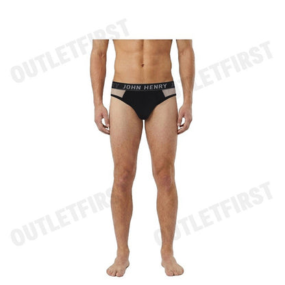 JOHN HENRY รุ่น UNDERWEAR FASHION MEN'S BRIEFS CODE: JU JU2ME001 (BLACK) กางเกงชั้นในผู้ชาย กางเกงในจอน กางเกงในซีทรู