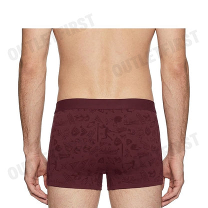 HUSH PUPPIES รุ่น MEN'S FASHION BOXER BRIEFS CODE: HU H3F032 (RED) กางเกงชั้นในผู้ชาย กางเกงฮัชพัพพีส์ กางเกงสีแดง