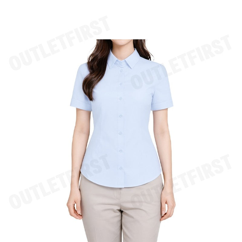G2000 รุ่น WOMEN'S FORMAL SHIRT IN SLIM FIT CODE: 5122173370 เสื้อเชิ้ตแขนสั้นผู้หญิง เสื้อเชิ้ตคอปก เสื้อเชิ้ตจีที