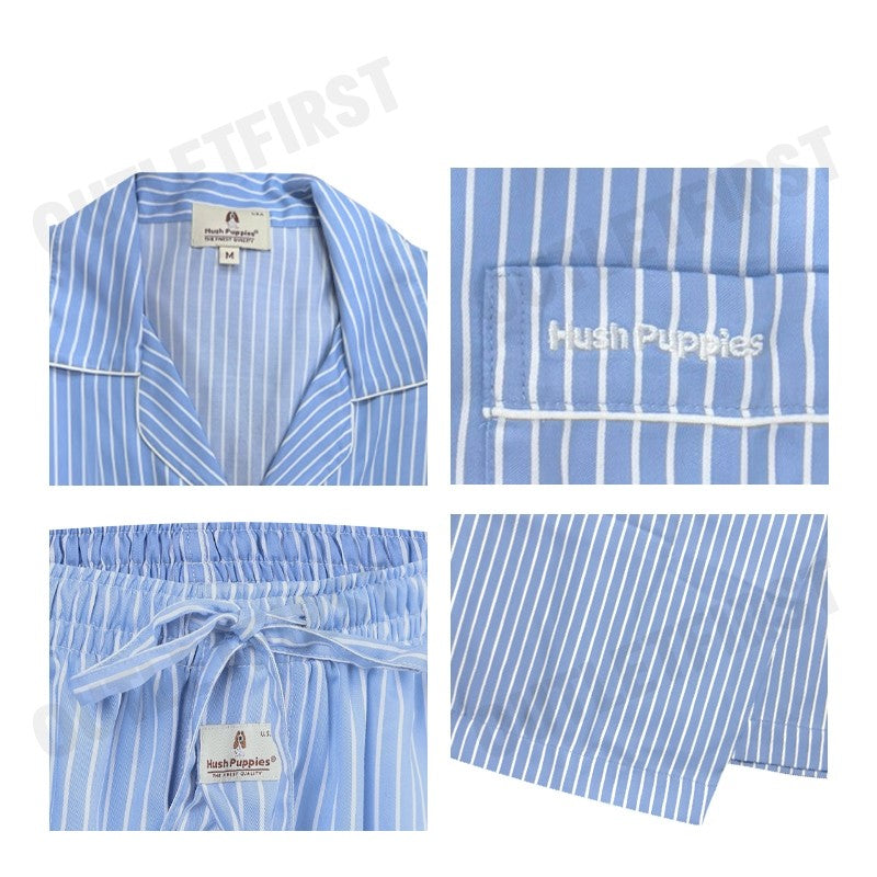 HUSH PUPPIES รุ่น MEN'S LONG-SLEEVE SLEEPWEAR SET CODE: HU H8B849 (BLUE) เซ็ทชุดนอนผู้ชาย ชุดนอนฮัชพัพพี