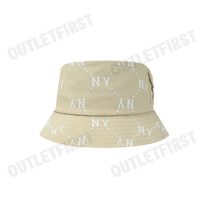 MLB รุ่น DIA MONOGRAM SPORTIVE SAFARI HAT CODE: 3AHTM015N 50BGD หมวกบักเก็ต หมวกสีเบจ หมวกเอ็มแอลบี