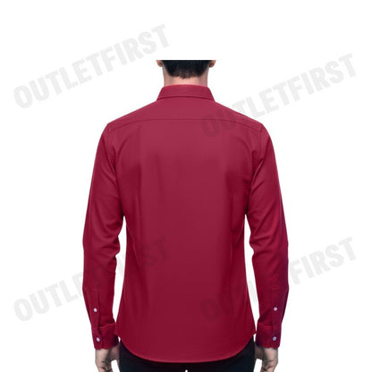 JOHN HENRY รุ่น MEN'S LONG SLEEVES SLIM FIT SHIRT (RED) CODE: JH F424MSLSM29 เสื้อเชิ้ต เสื้อแขนยาว เสื้อเชิ้ตผู้ชาย