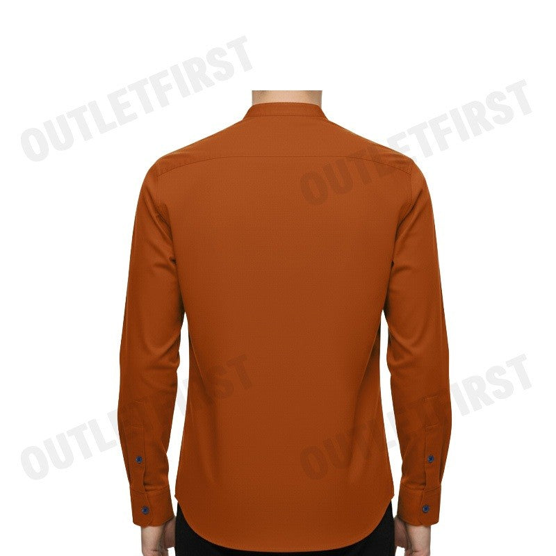 GUY LAROCHE รุ่น STAND COLLAR SLIM FIT SHIRT CODE: DAC6260P3OR เสื้อเชิ้ต เสื้อแขนยาว เสื้อผู้ชาย