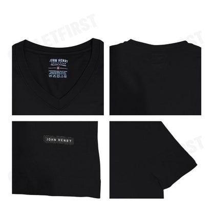 JOHN HENRY รุ่น UNDERWEAR T-SHIRT CODE: JU6MO002 (BLACK) เสื้อยืดคอวี เสื้อยืดคอกลมผู้ชาย เสื้อสีดำ เสื้อจอร์นเฮนรี่