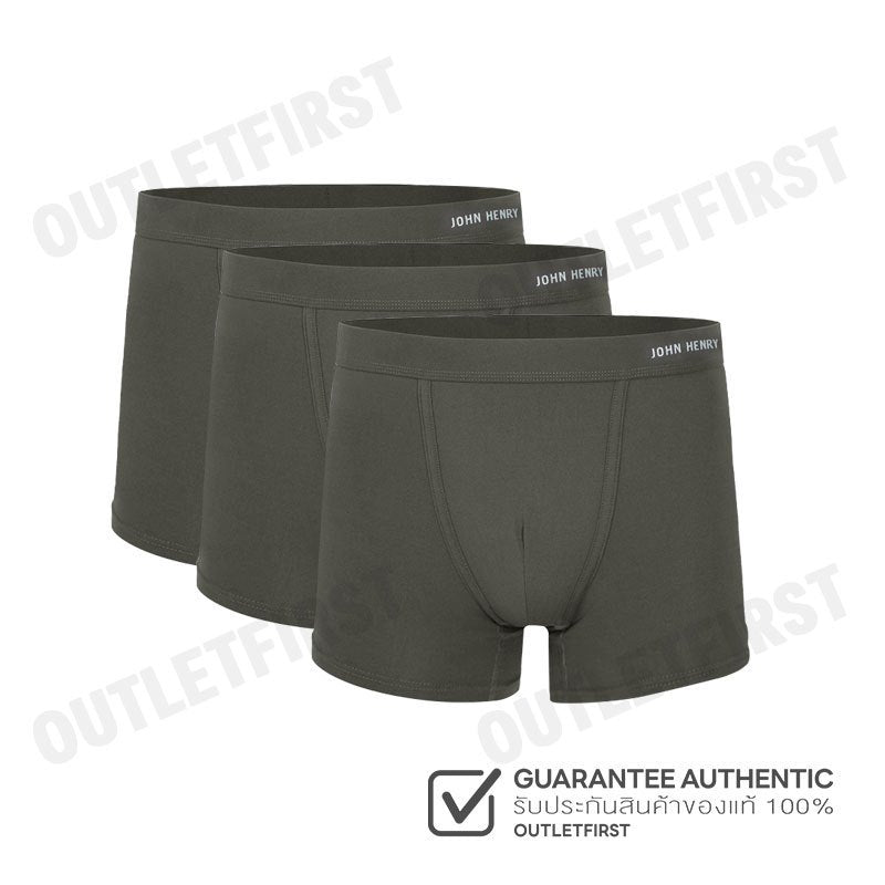 JOHN HENRY รุ่น UNDERWEAR MEN'S VALUE PACK CODE: JU39005 (OLIVE) กางเกงชั้นในผู้ชาย กางเกงบ็อกเซอร์ กางเกงในจอน