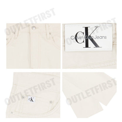 CALVIN KLEIN JEANS  MEN'S 90S LOOSE FIT IVORY CARGO DENIM COLOR  IVORY  CODE: J325885 1AA