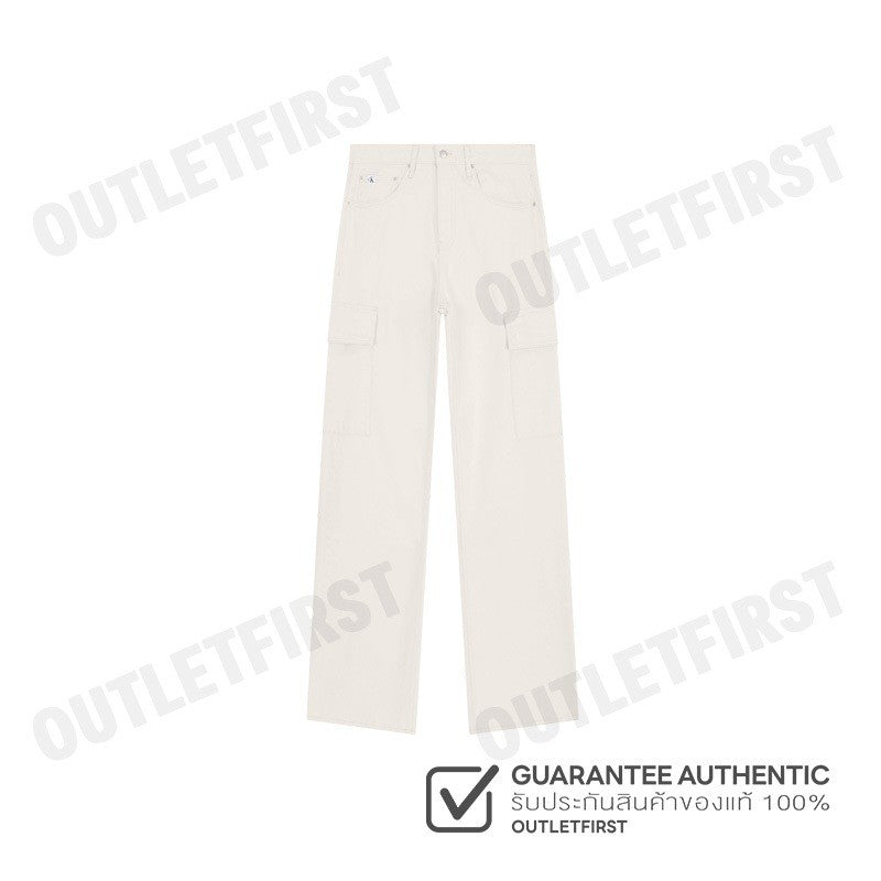 CALVIN KLEIN JEANS  MEN'S 90S LOOSE FIT IVORY CARGO DENIM COLOR  IVORY  CODE: J325885 1AA