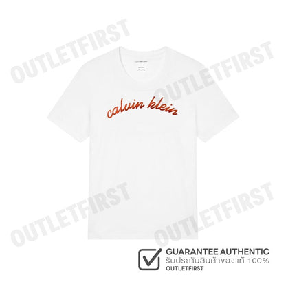 CALVIN KLEIN JEANS SCRIPT LOGO GRAPHIC CLASSIC T-SHIRT COLOR WHITE CODE: 4RC834G YAA