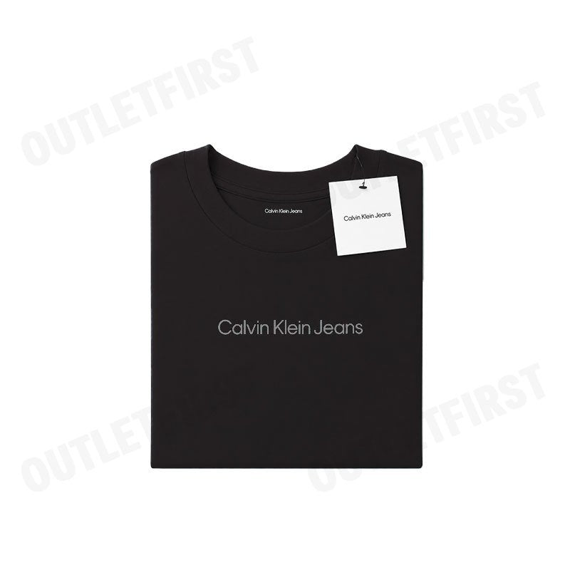 CALVIN KLEIN JEANS WOMEN'S LOGO BABY CROP SHORT SLEEVE T-SHIRT COLOR BLACK CODE: 47AB817 UB1