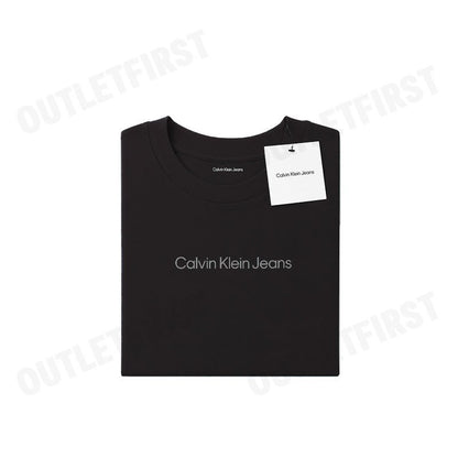 CALVIN KLEIN JEANS WOMEN'S LOGO BABY CROP SHORT SLEEVE T-SHIRT COLOR BLACK CODE: 47AB817 UB1