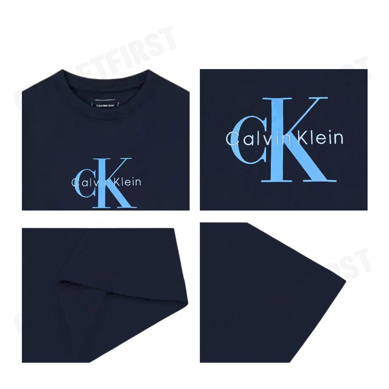 CALVIN KLEIN JEANS รุ่น MONOGRAM T-SHIRT CODE: 47B865G CEF เสื้อยืดแขนสั้น เสื้อคอกลม เสื้อผู้หญิง
